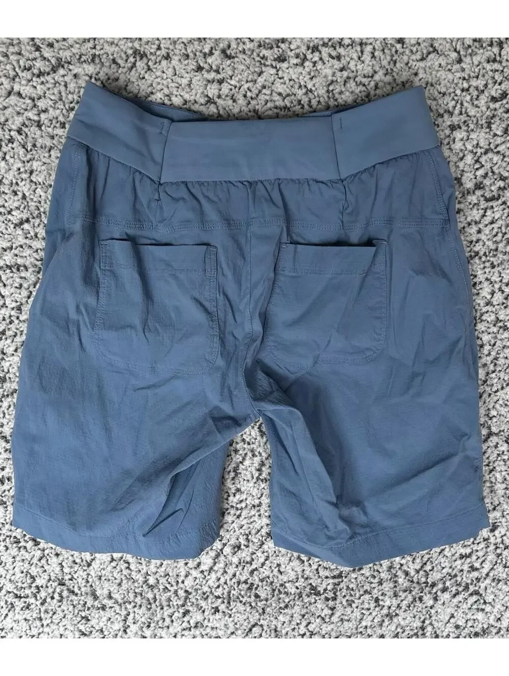 Athleta Trekkie Bermuda Shorts Women’s Size 0 Blue Mid-Rise Hiking Travel
